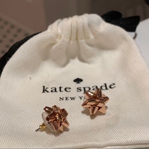 Kate Spade: Rose Gold Bourgeois Bow Stud Earrings
